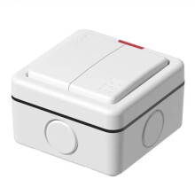 Interrupteur Étanche IP66 16A, Sonnette Électrique, 110-250 V, pour Cuisine, Salle de Bain, Extérieur, Adaptateur Secteur Universel, Deux