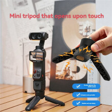 Universal Tripod Hand Grip for Pocket Action Camera with 1/4" Screw Adapter Portable Handle Mount Stand