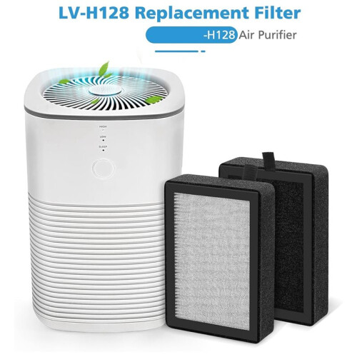 4 Pack -H128 Replacement Filter for LEVOIT -H128 Air Purifier H13 True HEPA Replacement Filter 2