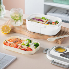Contenitore per il pranzo Ruhiku GW in acciaio inox, 2 scomparti termici per bambini e studenti, con cucchiaio incluso.