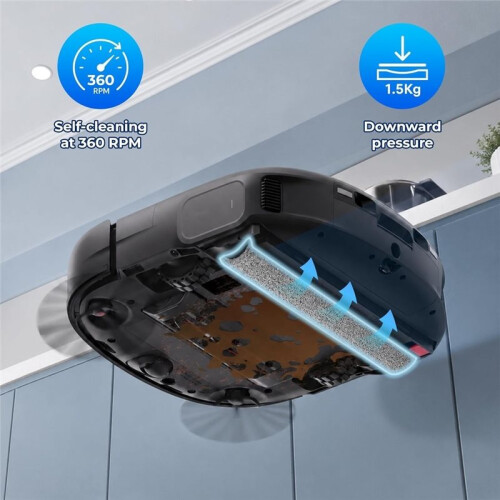 2 Pack Roller Mop Replacement for  Omni E25,E28, S1, S1 Pro and S2 Robot Vacuum Cleaner,Washable Rolling Microfiber 2