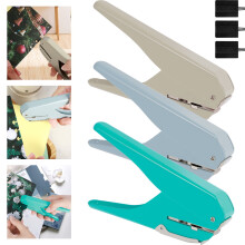 Qenwkxz Paddenstoelperforator Nauwkeurige Paddenstoelperforator met Liniaal Handmatige Perforator voor Notitieboekjes met Enkel Gat, Roze