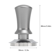 58mm Kaffeestampfer Silber rostfrei mit Feder