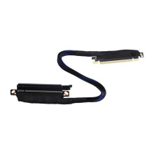 Cabo Extensor Curvo PCIE 5.0 X16 para Placa de Vídeo GEN5, com Fio Banhado A Prata, Cabo Adaptador para GPU, Ângulo Reto de 180 Graus, 30 cm
