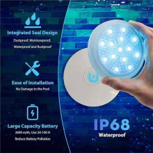 6PCS Rechargeable Underwater Submersible Pool Lights Color Changing Led Floating Lights for Pond Pool Aquarium