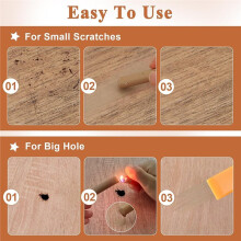 24PCS Furniture Repair Kit, Colorful Wood Filler Stick Floor Scratch Kits, Wooden Repair Wax Sticks