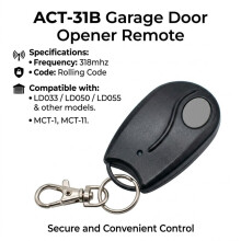 1PCS for ACT-31B 318mhz Garage Door Opener Remote, Compatible with for Linear Megacode LD033 LD050