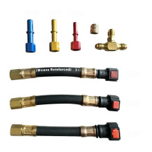 Fuel Pressure Tester Kit 0-100PSI 3-Size Adapters Fuel Pump Pressure Tester for Car Truck Motorcycle