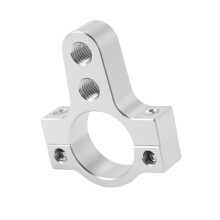 27Mm Aluminium StyrdäMpare Gaffel Ram MonteringskläMma FäSte FotfäSte för Motorcykel Cykel Modifiering Silver