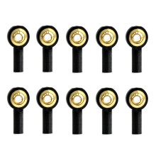 10Pcs Metal M2 Link Tie Rod End Joint Buckle Steering Pushrod Tie Rod End for RC Car Boat Upgrade Parts,Black