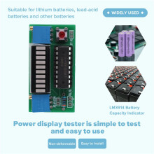 LM3914 10 Segment 3.7V Lithium 12V Battery Capacity Indicator Module Power Level Tester LED Display DIY Kits