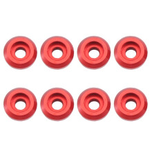 8Pcs Metal Connecting Rod Screw Gasket Shim Washer Rest for WPL C14 C24 C34 C44 MN D90 D91 D99S RC Car,Red