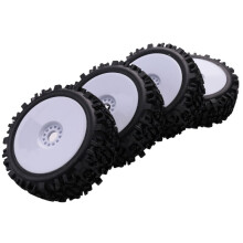 4 X 17 Mm Naben Rad Felge & Tiefer Zahn Reifen für 1/8 Offroad Rc Buggy Redcat Team Losi Vrx Hpi Hsp Hobao