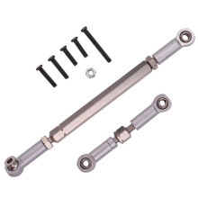 RC Stuurstang CNC-Bewerking van Aluminium Stuurstangenset voor WPL 1608T RC Vrachtwagen RC Stuurstangenset, Grijs
