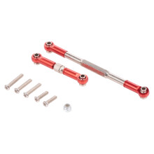 RC Stuurstang CNC-Bewerking van Aluminium Stuurstangenset voor WPL 1608T RC Vrachtwagen RC Stuurstangenset, Rood