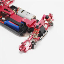 2Pcs Metal Steering Cup Front Wheel with Bearing Upgrade Parts for 144001 1/14 RC Car,Red