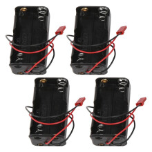 4 Packungen 6V 4XAA Batterie BehäLterkoffer Halten Packungen Kasten JST Plug Receiver für HSP Redcat 1/8 1/10 RC Nitro Power Auto Lastwagen