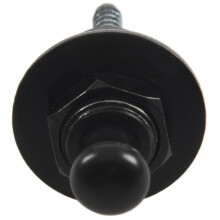 2X Strap Lock Straplocks Round for Electric Guitar Bass Black