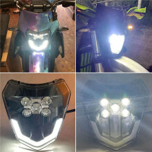 2X Motorcycle LED Headlight Wick LED Headlight for EXC XC XCF XCW XCF SX SXF SXS 125 150 250 350 450 530 690