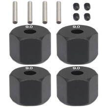 4 Peças 12MM Roda Hex Hub Espessura para 1/10 RC Crawler para Axial SCX10 para Trx4 para MST RC Car Part,9mm