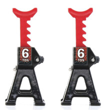 2X for 1/24 SCX24 FCX24 RC Car Jack Stand Pair Rack Repairing Protective Stand Adapter Tire Change Toy Lift, Black