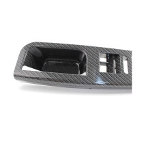 4X Side Grab Handle Carbon Fiber Door Window Control Panel Cover Trims Frame for MK5 5 2005-2009