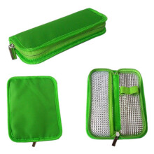 2X Insulin Kühler Reise Etui Diabetische Medikamente Organizer Kühl Tasche Grün