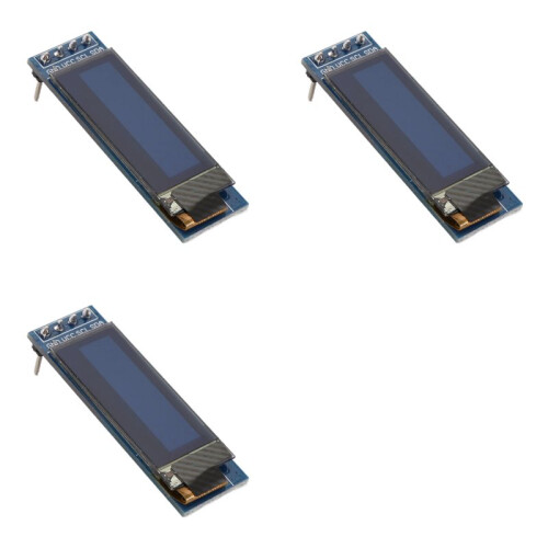 3X Module D'Affichage 0,91 Pouces SSD1306 Module D'Affichage OLED Pilote D'Écran OLED  3,3 V,  Blanche