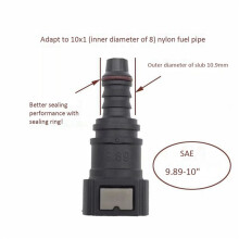 3X 9.89 ID8 Curved Fuel Quick Connector, Urea Tube Fastener Pipe Fittings Gas Filter Fitting Fuel Quick Connector