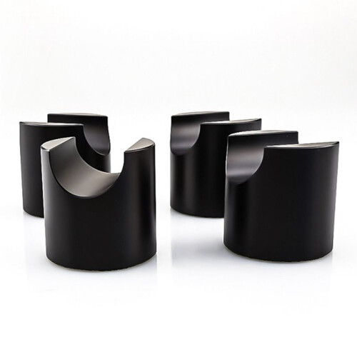 4pcs HIFI Cable Stand Booster Holder Support Frame Anti-Shock Foot Multi-Function Speaker Cable Trailing Pad Black 2