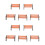 10Pcs Plastic Model Park Bench Model Landscape 1:50 with Black Arm 1
