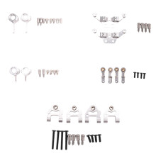 Metall Verbesserte Teile Lenkung Cup Swing Arm Plate Set für P929 P939 K969 K979 K989 K999 1/28 RC Auto, Silber