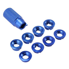 Radiozenderschakelaar met Vaste Moer en Installatiesleutel voor RadioLink Futaba JR Frsky Afstandsbediening T8FG T14SG T18Sz T16Sz, Blauw