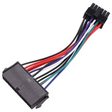 PSU ATX 24Pin female to 12Pin Male Power Supply Sleeved Cable cord 18AWG Wire For Q87H3-AM Q87H3 AM Q87 Motherboard