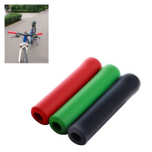 Handle Bar Grips Scooter BMX MTB Mountain Bike Bicycle Cycle Ultralight Silicone(green)