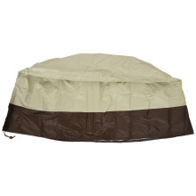Fire Pit Cover Round-210D Oxford Cloth Heavy Duty Patio Outdoor Fire Pit Table Cover Round Waterproof Fits for 34/35/36 Inch Fire Pit Bowl Cover (36