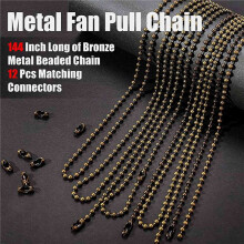 36 Pieces Ceiling Fan Pull Chain Extender Bronze Fan Chain Extension 12/24/ 36 Inches Extra Long Ceiling Fan Pull Chain