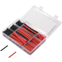 270Pcs 3: 1 Shrink Ratio Dual Wall Adhesive Lined Heat Shrink Tubing Tube 6 Size 2 Color KIT Black Red