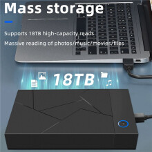 2X 3.5 Inch HDD Enclosure USB 3.0 to Hard Drive Case SSD Enclosure External Solid State Hard Drive Disk Box-US Plug