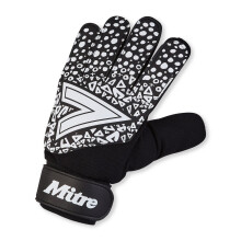(10, Black/White) Mitre Unisex Adult Logo Goalkeeper Gloves