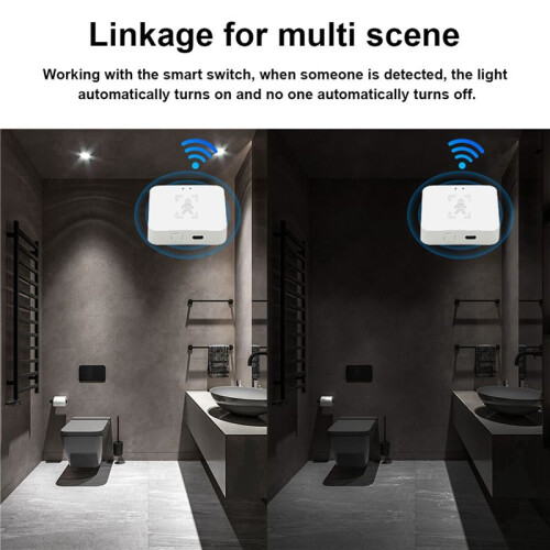 2X Tuya Zigbee Human Presence Detector with Holder  Human Body PIR Sensor MmWave  Microwave Motion Sensor 1