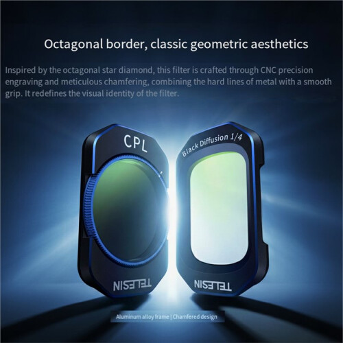 TELESIN Lens Filter Set for  Pocket3 CPL+VND1-5+1/4 Black Diffusion Lens Filter Action Camera Accessories 1