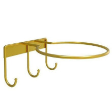 Metal Basketball Holder Wall Mount - Heavy Duty with 3 Hooks for Multi-Sport Storage