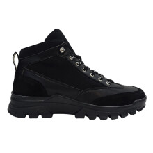 (10 UK, Black) Firetrap Mens Jason Leather Hiking Boots