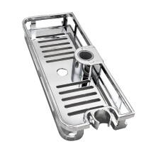 Lifting Shower Shelf Rectangle Detachable Storage Tray Rack Plastic Holder Kitchen Bathroom Accessories(25mm)