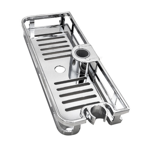 Lifting Shower Shelf Rectangle Detachable Storage Tray Rack Plastic Holder Kitchen Bathroom Accessories(25mm)