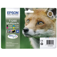 Epson Multipack T1285 4 Colours - Ink Cartridge for Printers (Original, Pigment-based Ink, Black, Cyan, Magenta, Yellow, Stylus S22/SX125/SX130