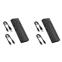 2x2-in-1 Type-C naar M.2NGFF NVMe naar USB 3.0 3.2 10G SSD-behuizing Solid State Drive Box + HUB