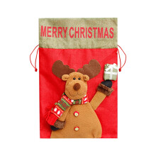 Jacenvly Grinch Weihnachtsdekorationen im Ausverkauf, Weihnachtsdekorationen, Leinen-Geschenktüte für Kinder, Süßigkeitentüte,