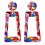 Pendientes colgantes grandes de forma rectangular geométrica multicolor. 5